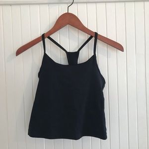 Black athletic tank top